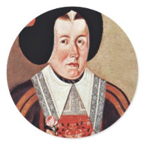Portrait Of Barbe De Preux By Meister Der Barbe De Stickers