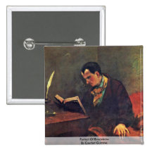 Portrait Of Baudelaire By Courbet Gustave Button