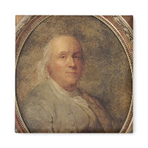 Portrait of Benjamin Franklin, c.1780 magnets