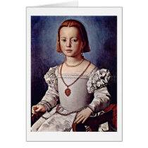 Portrait Of Bia Medici By Angelo Bronzino Greeting Card
