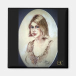 Portrait of Calliope Oz by Colin Merrill Fridge Magnet