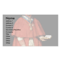 Portrait Of Cardinal Luis Maria De Bora Business Card Template