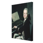 Portrait of Carl Graf Firmian at the piano Canvas Print