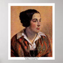 Portrait Of Caroline Arnold By Menzel Adolph Von Poster