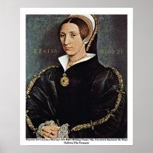 Portrait Of Catarina Howard 5Th Wife Of King Henry Print