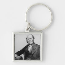 Portrait of Charles Darwin, 1854 Keychains