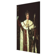 Portrait of Charles X of France, 1829 Stretched Canvas Print