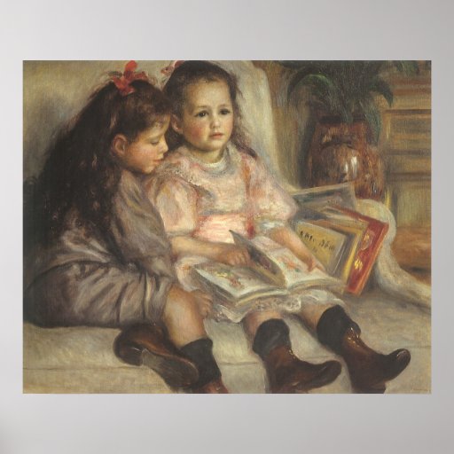Portrait of Children, Renoir Vintage Impressionism Posters