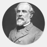 Portrait of Confederate General Robert E. Lee Round Stickers