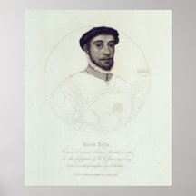 Portrait of David Rizio,an original painted Poster