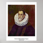 Portrait Of Don Rodrigo Vasquez By El Greco Poster