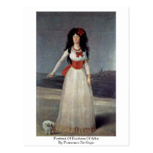 Portrait Of Duchess Of Alba By Francisco De Goya Postcards