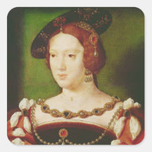 Portrait of Eleanor of Hapsbourg Square Stickers
