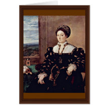 Portrait Of Eleonora Gonzaga By Tiziano Vecellio Card