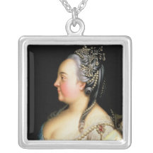 Portrait of Elizabeth Petrovna  Empress Necklaces