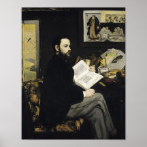 Portrait of Emile Zola  1868 Posters