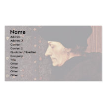 Portrait Of Erasmus Of Rotterdam Business Card Templates