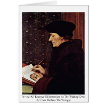 Portrait Of Erasmus Of Rotterdam Cards