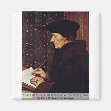 Portrait Of Erasmus Of Rotterdam Refrigerator Magnets