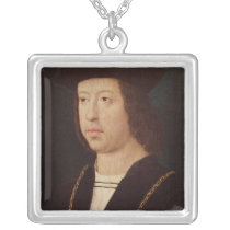 Portrait of Ferdinand II  King of Spain necklaces