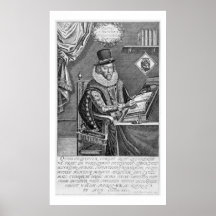 Portrait of Francis Bacon (1561-1626) Viscount of Print