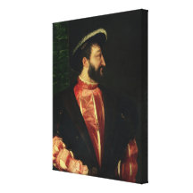 Portrait of Francis I  1538 Canvas Print