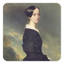 Portrait of Francisca Caroline de Braganca  1844 Square Sticker