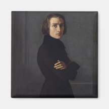 Portrait of Franz Liszt  1839 Magnets