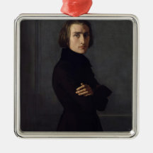 Portrait of Franz Liszt  1839 Christmas Tree Ornament