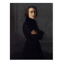 Portrait of Franz Liszt  1839 Postcards