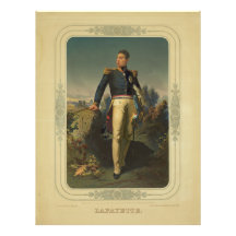 Portrait of French General Marquis de Lafayette Photo Art