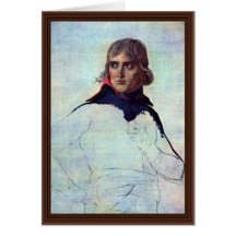 Portrait Of General Napoleon Bonaparte By David Ja Greeting Card