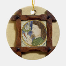 Portrait of Geoffrey Chaucer (c.1340-1400) (cerami Christmas Ornament