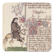 Portrait of Geoffrey Chaucer  facsimile from stickers