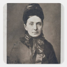 Portrait of Isabella Bird Bishop Square Sticker