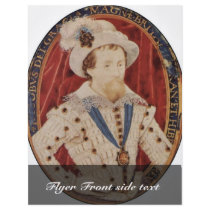 Portrait Of James I, King Of England Oval By Hilli Flyer Design