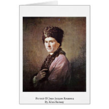 Portrait Of Jean-Jacques Rousseau By Allan Ramsay Greeting Cards