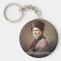 Portrait Of Jean-Jacques Rousseau By Allan Ramsay Keychain