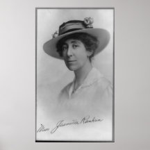 Portrait of Jeanette Rankin Poster