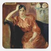 Portrait of Jeanne Pontillion Sticker