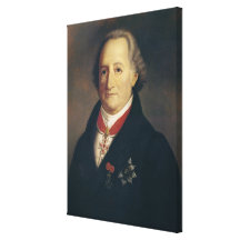 Portrait of Johann Wolfgang von Goethe Stretched Canvas Print