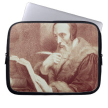 Portrait of John Calvin (1509-1564) (engraving) Laptop Sleeves