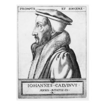 Portrait of John Calvin  aged 53, 1564 postcards