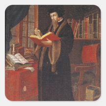 Portrait of John Calvin Sticker