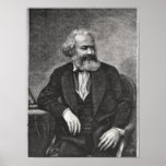 Portrait of Karl Marx  1857 Print