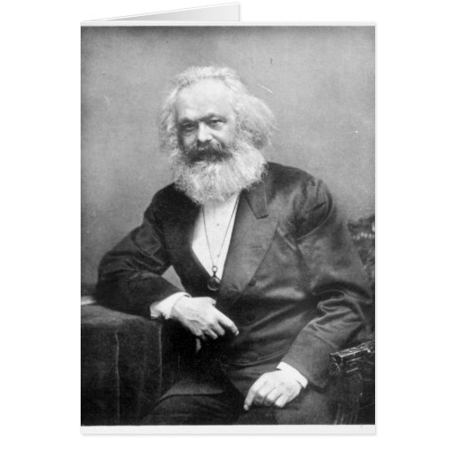 Portrait of Karl Marx Card