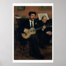 Portrait of Lorenzo Pagans (1838-83), Spanish teno Posters