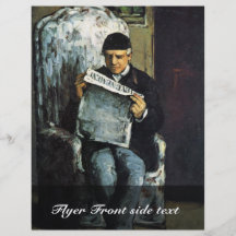 Portrait Of Louis-Auguste Cézanne, The Father Of T Flyer Design