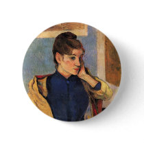 Portrait of Madeline bernard - Paul Gauguin Button