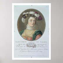 Portrait of Marguerite de Valois (1492-1549), 1787 Print